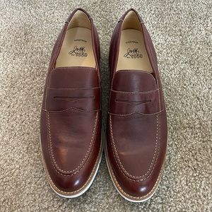 Men’s Johnston & Murphy Martell Penny Loafers, size: 11.5, Brown Leather, New